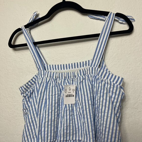 CrewCuts Seersucker Overlay Midi Tank Striped Dress - Picture 5 of 6